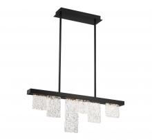 Lib & Co. CA 10173-013 - Siena, 6 Light Linear LED Chandelier, Brushed Black