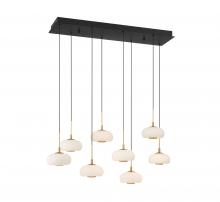 Lib & Co. CA 10198-02 - Adelfia, 8 Light Rectangular LED Chandelier, Matte Black