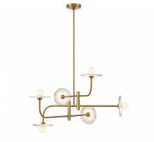 Lib & Co. CA 12051-037 - Teramo, 6 Light LED Chandelier, Brushed Brass