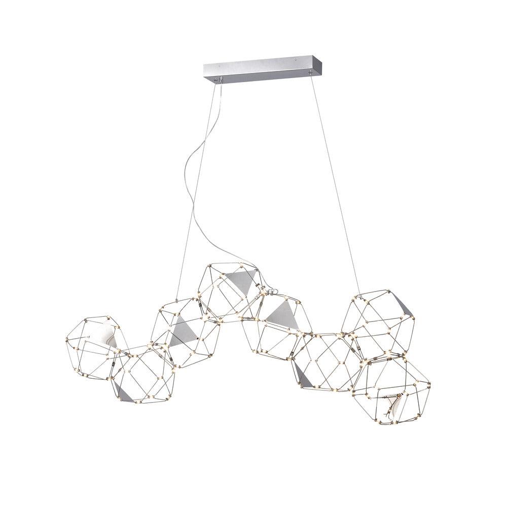 Avista Cube Chandelier 50" Chrome -LED