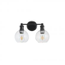 Avista Lighting Inc A3212BK - Avista Ash Vanity Wall Light 2-Light Black