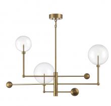 Savoy House Meridian CA M100100NB - 3-Light Chandelier in Natural Brass