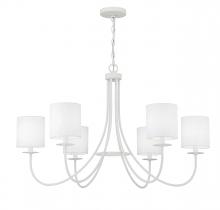 Savoy House Meridian CA M100117BQW - 6-Light Chandelier in Bisque White