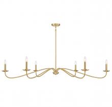 Savoy House Meridian CA M100119NB - 6-Light Chandelier in Natural Brass