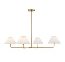 Savoy House Meridian CA M100121NB - 4-Light Chandelier in Natural Brass