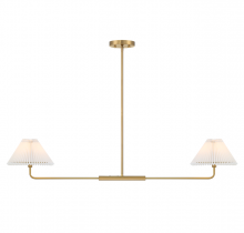 Savoy House Meridian CA M100122NB - 2-Light Linear Chandelier in Natural Brass