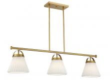 Savoy House Meridian CA M100125NB - 3-Light Linear Chandelier in Natural Brass