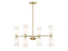 Savoy House Meridian CA M100126NB - 8-Light Chandelier in Natural Brass