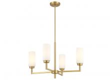 Savoy House Meridian CA M100129NB - 4-Light Chandelier in Natural Brass