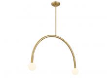 Savoy House Meridian CA M100132NB - 2-Light Chandelier in Natural Brass