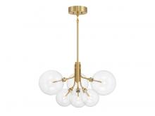 Savoy House Meridian CA M100135NB - 6-Light Chandelier in Natural Brass