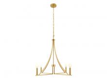 Savoy House Meridian CA M100141NB - 4-Light Chandelier in Natural Brass