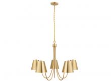 Savoy House Meridian CA M100142NB - 5-Light Chandelier in Natural Brass