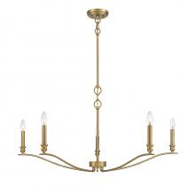 Savoy House Meridian CA M10086NB - 5-Light Chandelier in Natural Brass