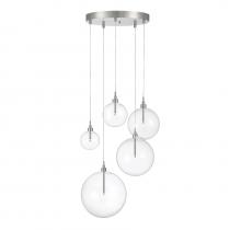 Savoy House Meridian CA M10099BN - 5-Light Pendant in Brushed Nickel