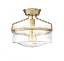 Savoy House Meridian CA M60011NB - 1-Light Ceiling Light in Natural Brass