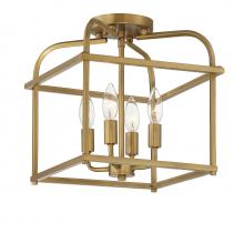 Savoy House Meridian CA M60061NB - 4-Light Ceiling Light in Natural Brass