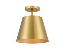 Savoy House Meridian CA M60076NB - 1-Light Ceiling Light in Natural Brass