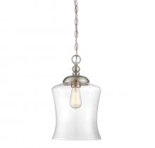 Savoy House Meridian CA M70019BN - 1-Light Mini Pendant in Brushed Nickel