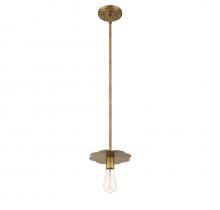 Savoy House Meridian CA M70113NB - 1-Light Mini Pendant in Natural Brass