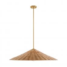 Savoy House Meridian CA M7042NB - 1-Light Pendant in Natural Brass