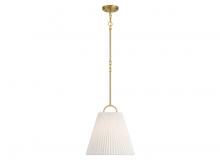 Savoy House Meridian CA M7045NB - 1-Light Pendant in Natural Brass