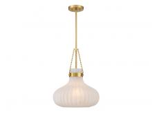 Savoy House Meridian CA M7046NB - 1-Light Pendant in Natural Brass