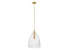 Savoy House Meridian CA M7052NB - 1-Light Pendant in Natural Brass