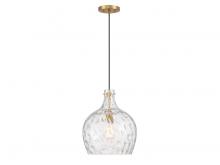 Savoy House Meridian CA M7053NB - 1-Light Pendant in Natural Brass