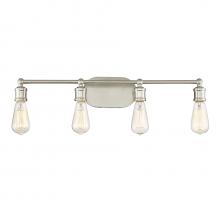 Savoy House Meridian CA M80013BN - 4-Light Bathroom Vanity Light in Brushed Nickel