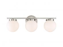 Savoy House Meridian CA M80023BN - 3-Light Bathroom Vanity Light in Brushed Nickel