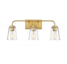 Savoy House Meridian CA M80044NB - 3-Light Bathroom Vanity Light in Natural Brass