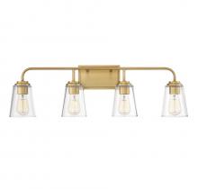 Savoy House Meridian CA M80045NB - 4-Light Bathroom Vanity Light in Natural Brass