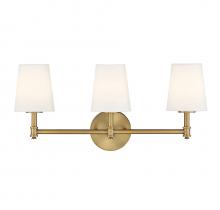 Savoy House Meridian CA M80051NB - 3-Light Bathroom Vanity Light in Natural Brass