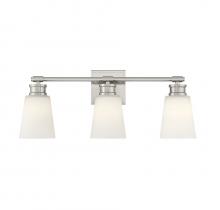 Savoy House Meridian CA M80055BN - 3-Light Bathroom Vanity Light in Brushed Nickel