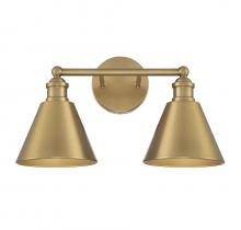 Savoy House Meridian CA M80063NB - 2-Light Bathroom Vanity Light in Natural Brass