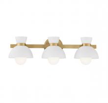 Savoy House Meridian CA M80075NB - 3-Light Bathroom Vanity Light in Natural Brass