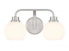 Savoy House Meridian CA M80080BN - 2-Light Bathroom Vanity Light in Brushed Nickel