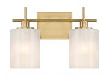 Savoy House Meridian CA M80083NB - 2-Light Bathroom Vanity Light in Natural Brass