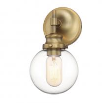 Savoy House Meridian CA M90024NB - 1-Light Wall Sconce in Natural Brass