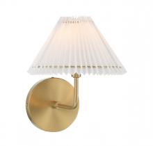 Savoy House Meridian CA M90105NB - 1-Light Wall Sconce in Natural Brass