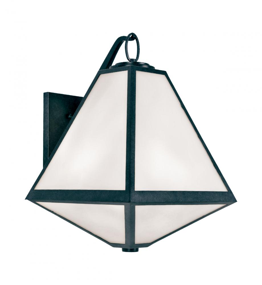 Brian Patrick Flynn Glacier 2 Light Black Charcoal Outdoor Sconce