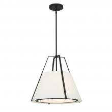 Crystorama FUL-904-BK - Fulton 3 Light Black Chandelier