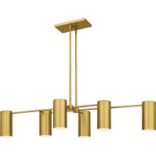 Quoizel FLD650BRG - Foreland 6-Light Brushed Gold Linear Chandelier