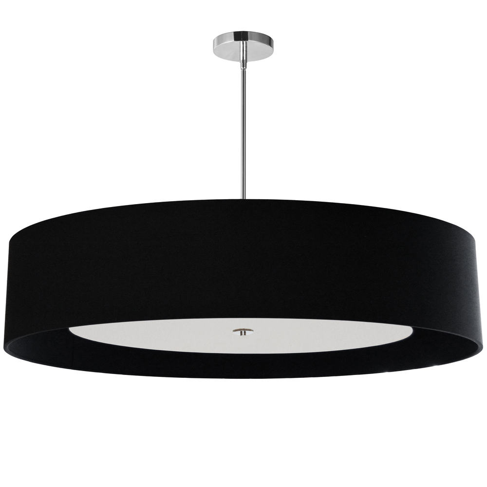 6LT Helena Pendant PC, BK w/WH Diffuser