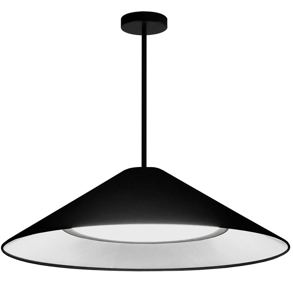 30W Pendant, MB w/ Fabric Shade