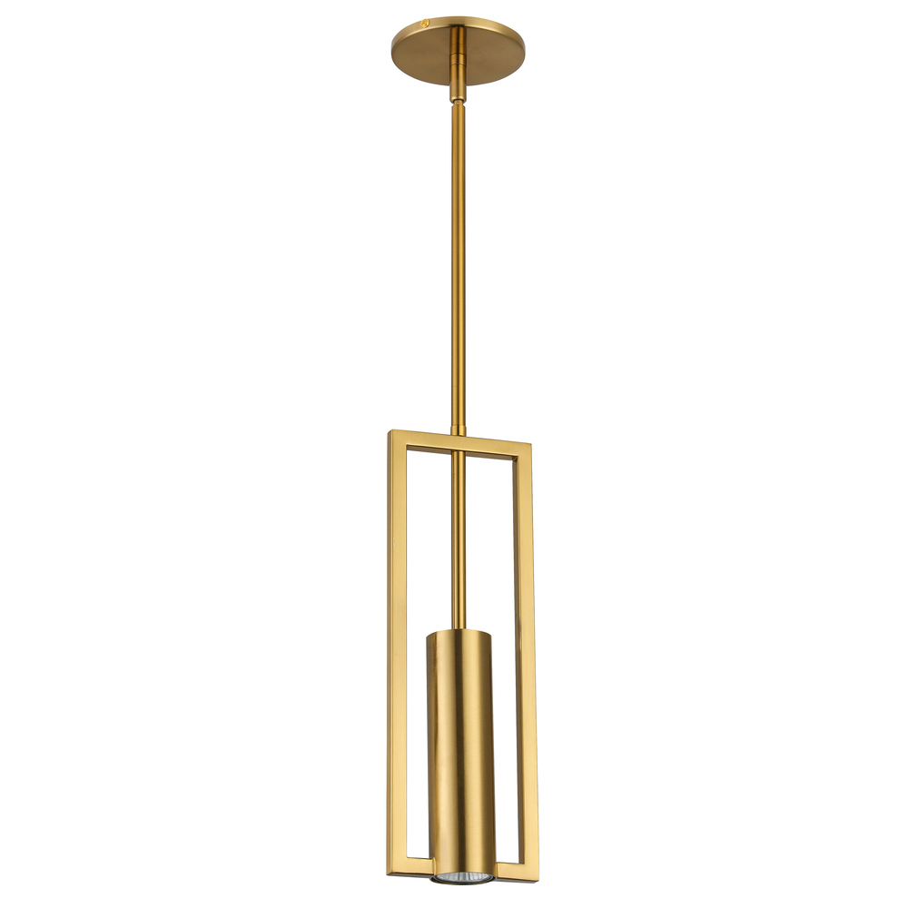 1LT Halogen Pendant, Aged Brass