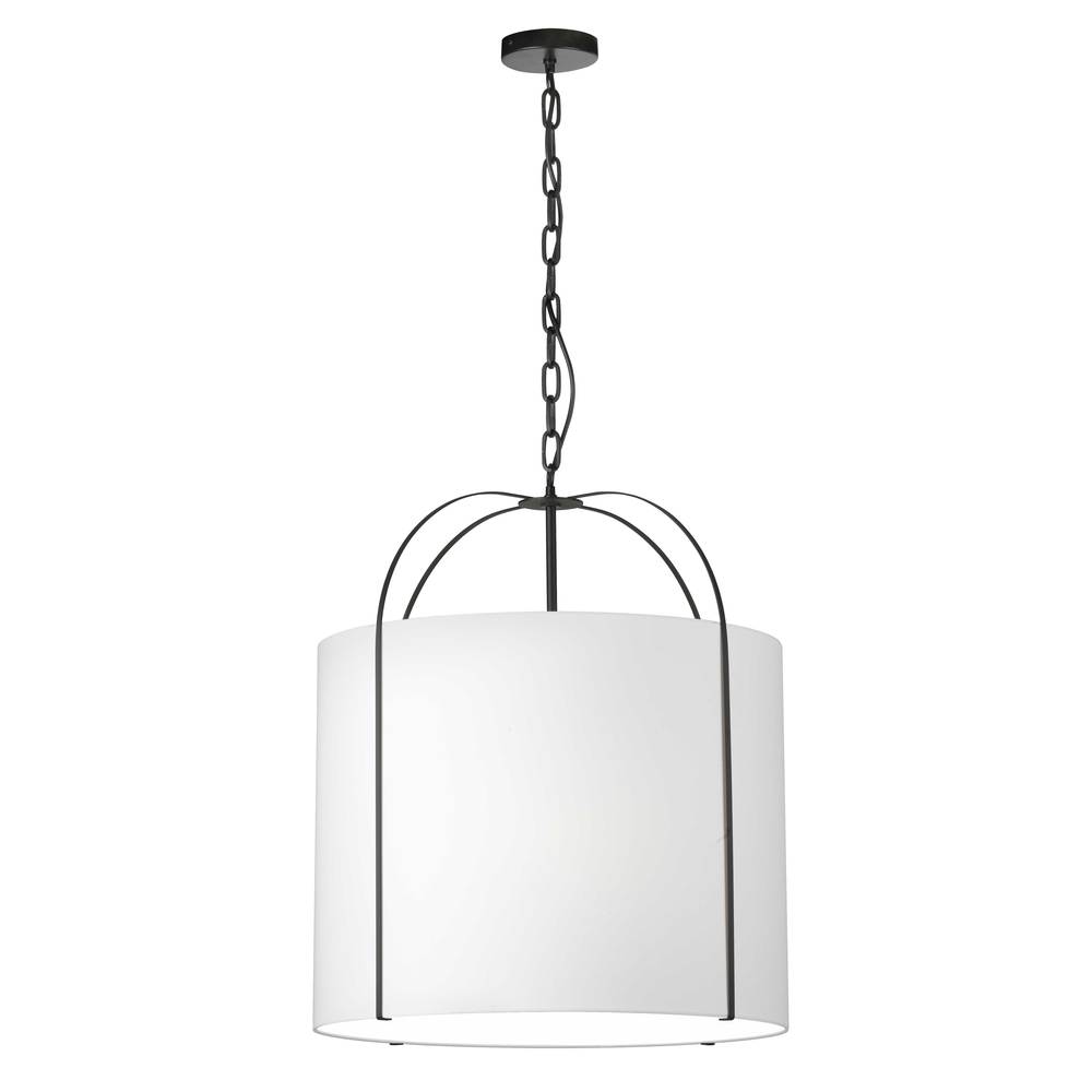 3LT Incandescent Pendant, BK w/ BK Shade