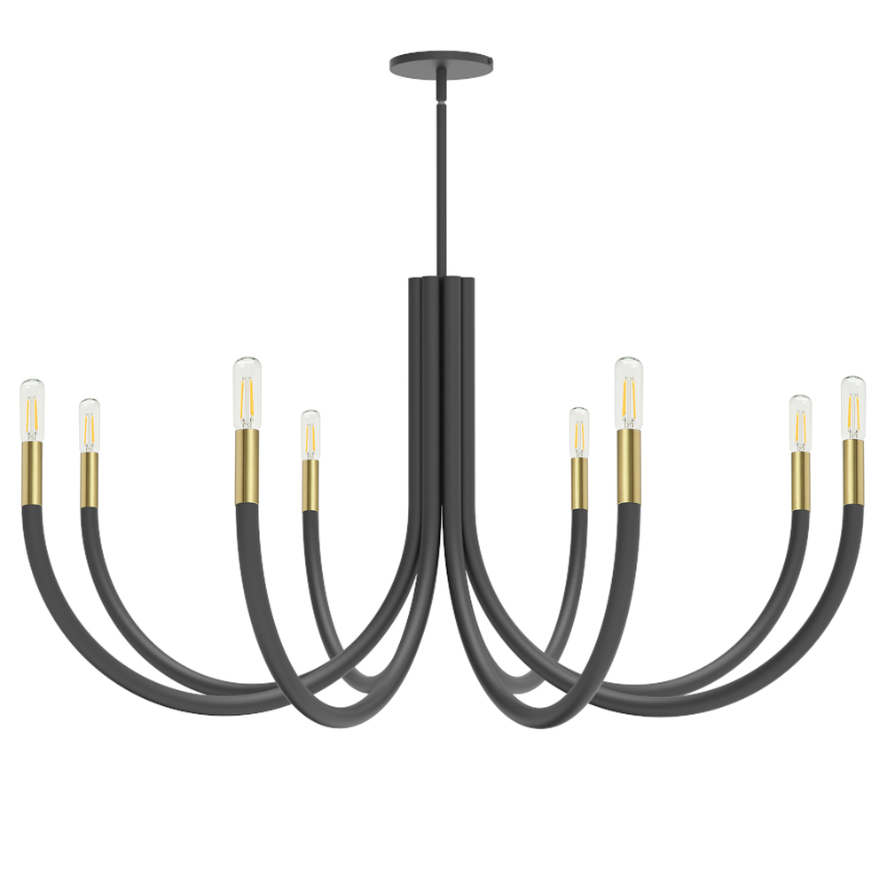 8LT Incandescent Chandelier, MB & AGB