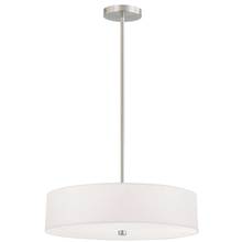 Dainolite 571-204P-SC-WH - 4LT Incandescent Pendant SC w/ White Shade